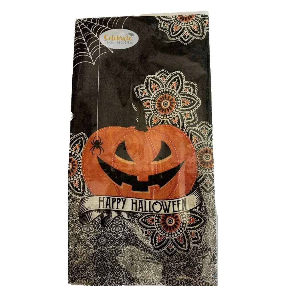 Happy Halloween Paper Dinner Napkins Pumpkin 32 Pk Hand Buffet Towels Decoupage